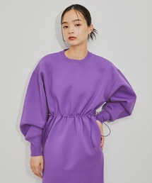 アダムエロペ ニット パープル ADAM ET ROPE'（アダムエロペ）の「シアーモヘアプルオーバー（ニット