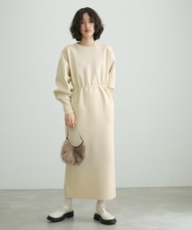 美品ADAM ET ROPE パープル フォルムニットワンピース ADAM ET ROPE' ワンピース フォルムニットワンピース : ZOZOTOWN