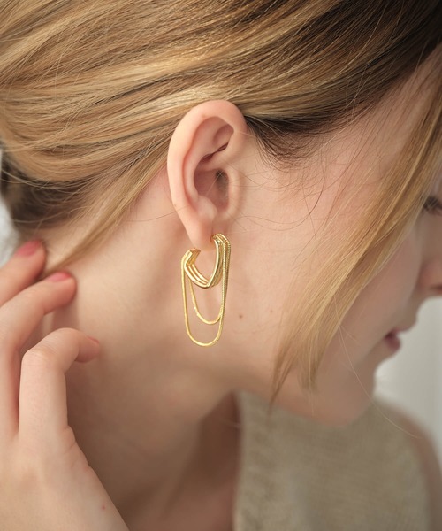ピアス ハングチェーンフープピアス レディース : ZOZOTOWN Yahoo!店