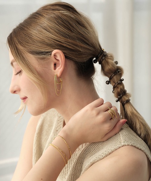 ピアス ハングチェーンフープピアス レディース : ZOZOTOWN Yahoo!店