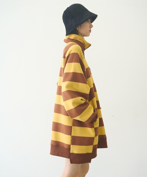 MILKFED.（ミルクフェド） トレーナー スウェット STRIPED TUNIC