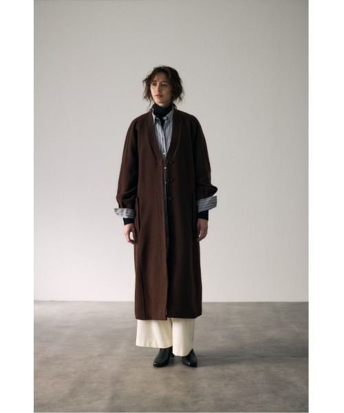 RIM.ARK ノーカラーコート コート Big pocket raglan coatigan RIM.ARK ノーカラーコート コート Big pocket raglan coatigan