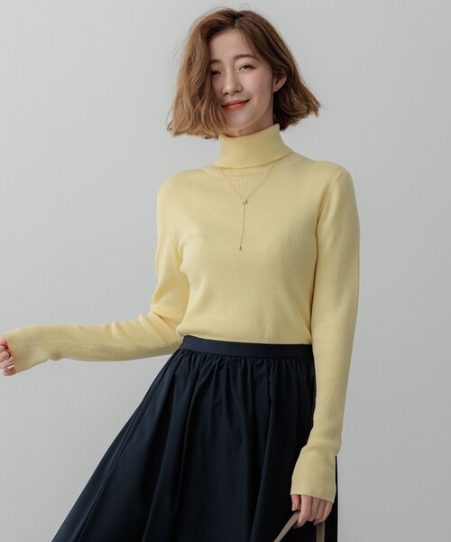 【未使用】23区 ウーステッドウール リブタートルネック ニット 40 23区 ニット セーター 「Oggi1月号/CLASSY.11月号掲載