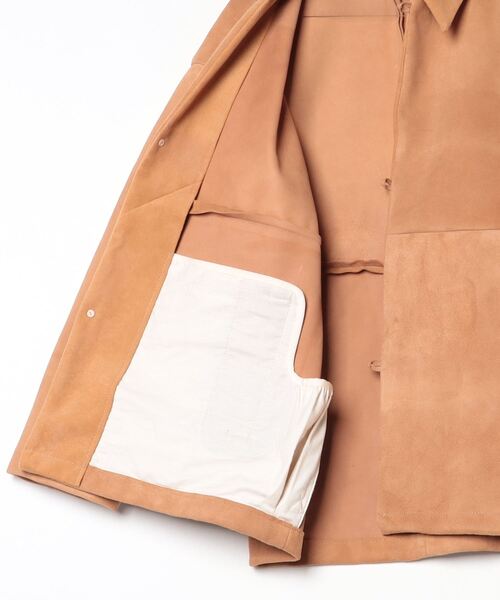 ブルゾン アウター beta post goat suede jacket メンズの画像