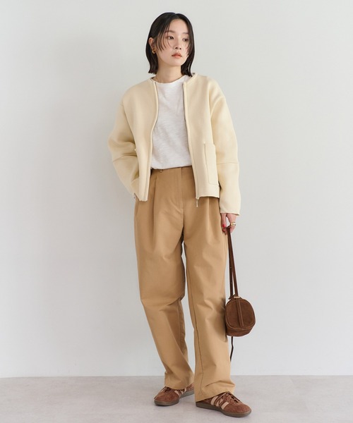 Bonjour Sagan（ボンジュールサガン） カーディガン フロントジップ畦