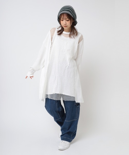 RNA（アールエヌエー） tシャツ M2385 メッシュ＆ワッフルプルオーバー