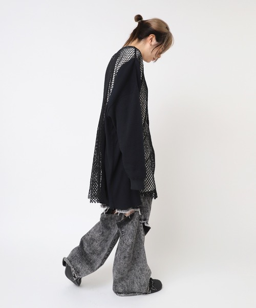 RNA（アールエヌエー） tシャツ M2385 メッシュ＆ワッフルプルオーバー