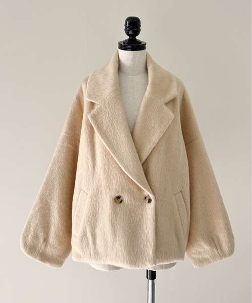 Virca コート チェスターコート シャギーショートコート レディース