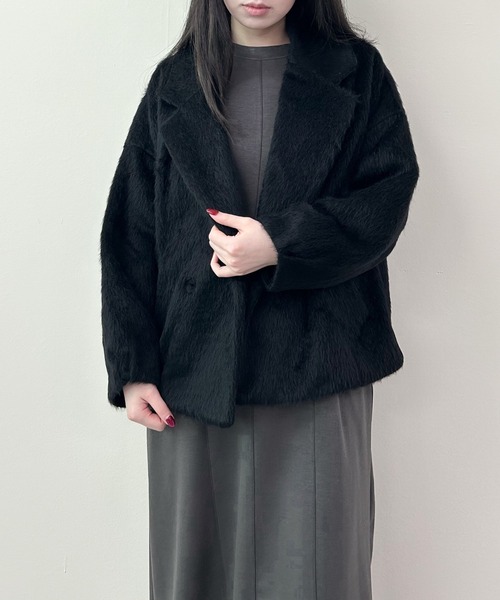 Virca コート チェスターコート シャギーショートコート レディース