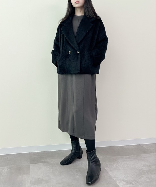 Virca コート チェスターコート シャギーショートコート レディース