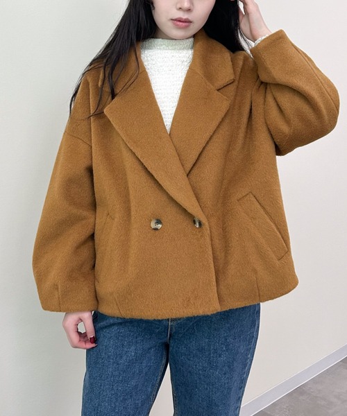 Virca コート チェスターコート シャギーショートコート レディース