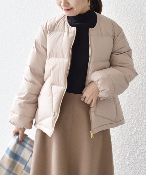 SHIPS（シップス） ダウンジャケット SMALL ベージュ レディース