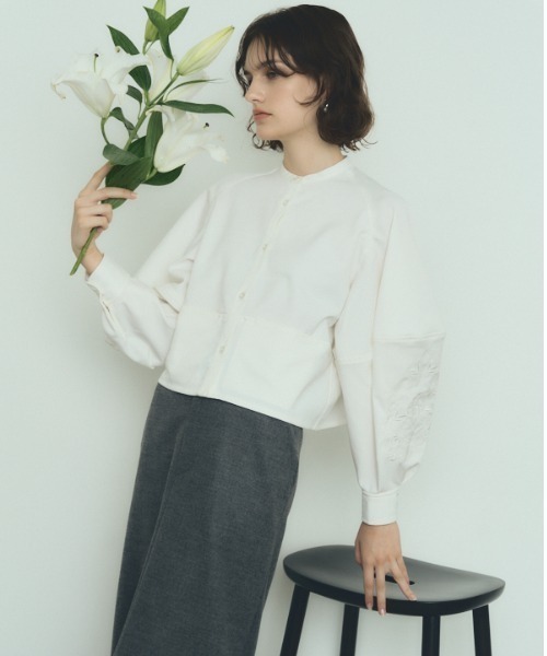 ブラウス シャツ Lily embroidery shirt リリーエンブロイダリーシャツ レディース