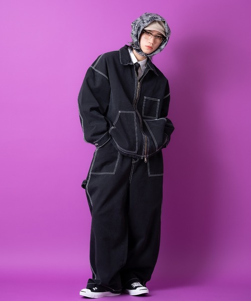 ブルゾン アウター a.p.o.v. ピグメントコットンステッチデザイン ブルゾン アウター a.p.o.v. ピグメントコットンステッチデザイン
