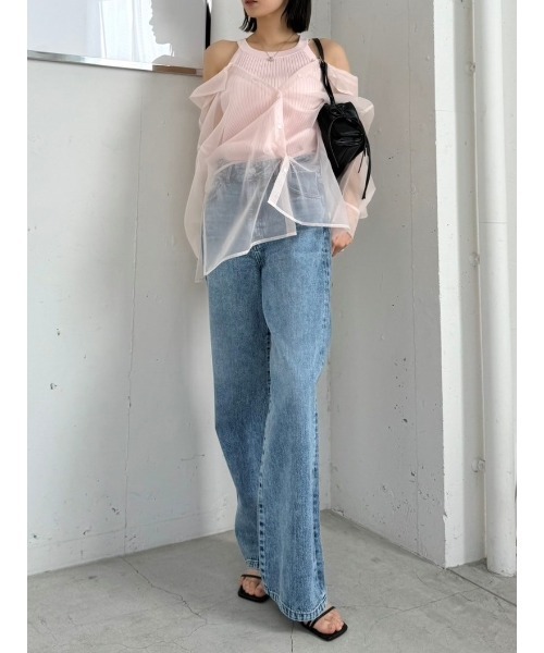 FRAY I.D ニット セーター カシュクールシャツレイヤードニット