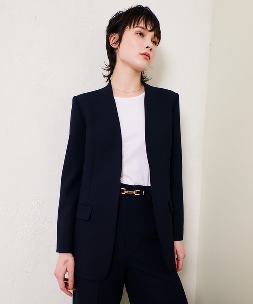 アルアバイル　パイルメルトンノーカラージャケット allureville（アルアバイル）の「パイルメルトンノーカラージャケット