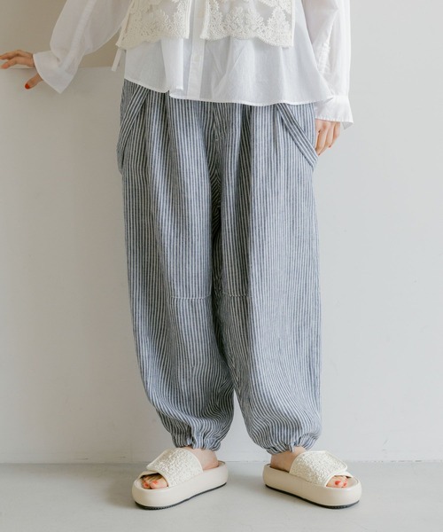 niko and…（ニコアンド） パンツ FINEリネンツイルパンツ レディース