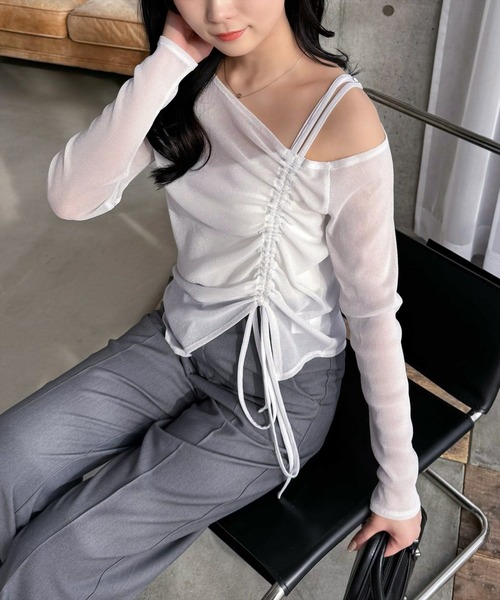 アリシア/ドロストTシャツ ctz1300：裾ドロストFUTURロゴTシャツ【ALDILA】｜エルクロース