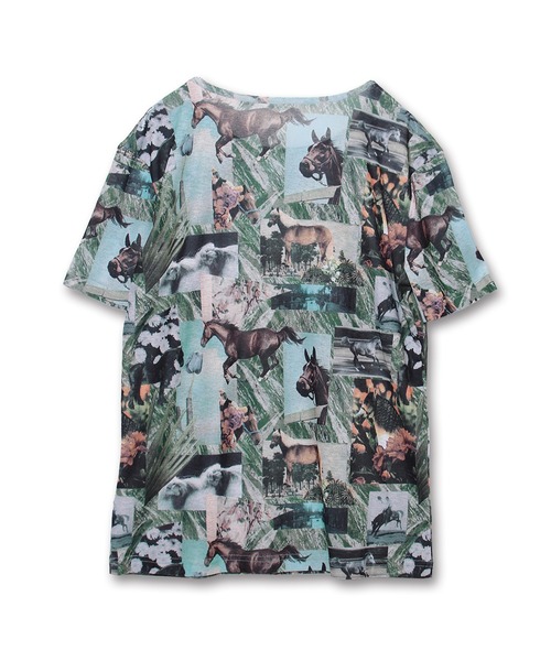 tシャツ HORSE” Yumi Matsushita シアートップス半袖 レディース メンズ tシャツ HORSE” Yumi Matsushita シアートップス半袖 レディース