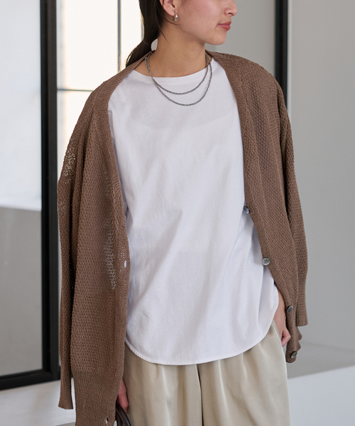tシャツ 「追加」コットン天竺ラウンドヘム4 レディース FRAMeWORK tシャツ 「追加」コットン天竺ラウンドヘム