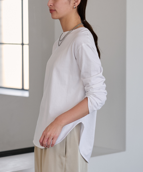 FRAMeWORK（フレームワーク） tシャツ 「追加」コットン天竺ラウンド