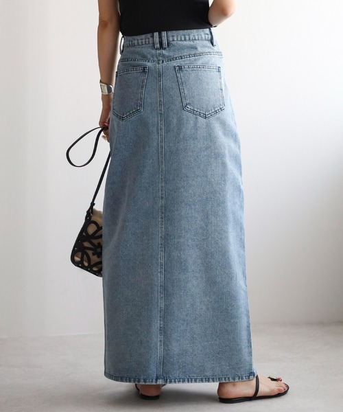 Bonjour Sagan（ボンジュールサガン） デニムスカート クロスウエスト
