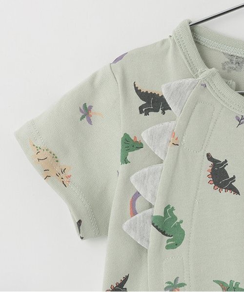 petit main ベビー服 ロンパース 「弱酸性」恐竜2WAYオール : ZOZOTOWN