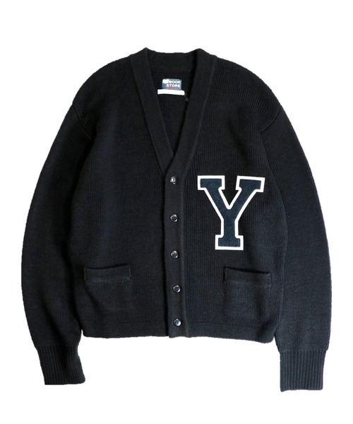 「C.E.L.STORE」 「thebookstore」ニットカーディガン LARGE ネイビー メンズ_画像3