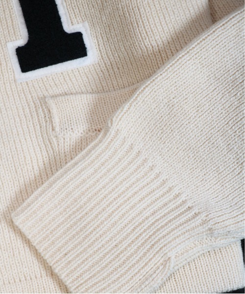 「C.E.L.STORE」 「thebookstore」ニットカーディガン LARGE ネイビー メンズ_画像8