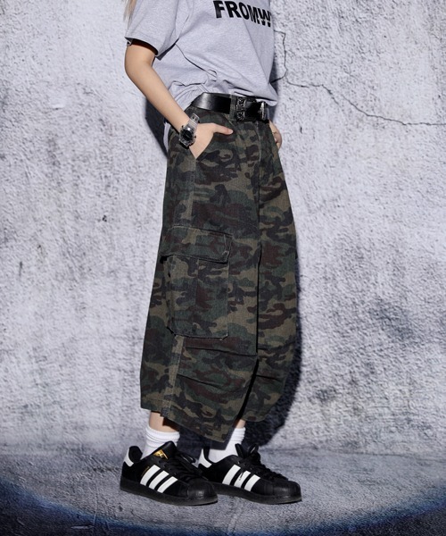 EFFECTION ワイドパンツ カーゴパンツ メンズ レディース : ZOZOTOWN