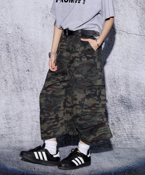 カモフラージュ　カーゴパンツ 迷彩パンツ カーゴパンツ レディース コットン S-3XL 迷彩柄