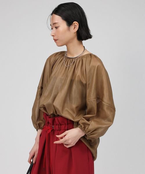 BABYLONE ブラウス シャツ 2WAYチンツブラウス レディース