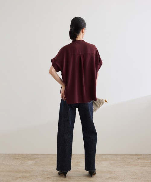 ROPE'（ロペ） ブラウス シャツ 半袖 「洗える・カセット服」バック