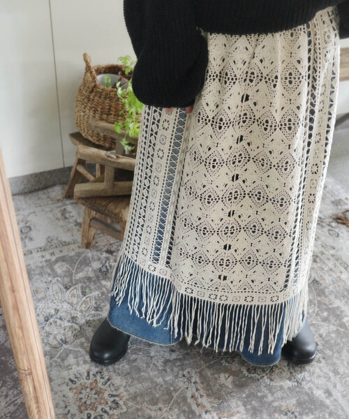 journal standard luxe レースフリンジ スカート レースフリンジ スカート（その他スカート）｜journal standard
