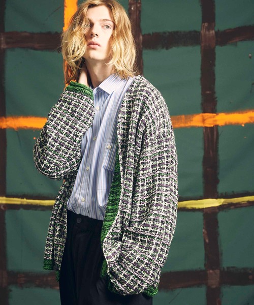 ゆ*め様 MEISON SPECIAL メゾンスペシャル　ニットカーディガン MAISON SPECIAL（メゾンスペシャル） カーディガン 「UNISEX」Slub