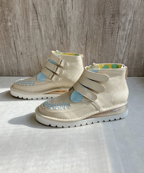 「ミライアルキ」 ショートブーツ 22.5cm ブラック レディース_画像9