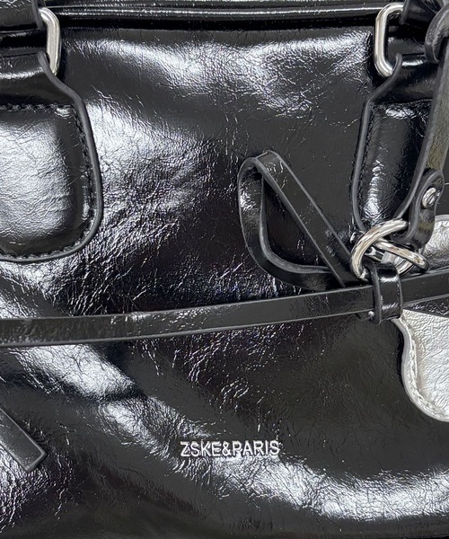 ブラックハンドバッグ リボン付き FREAK'S STORE ハンドバッグ 限定展開 ector/エクトル ector