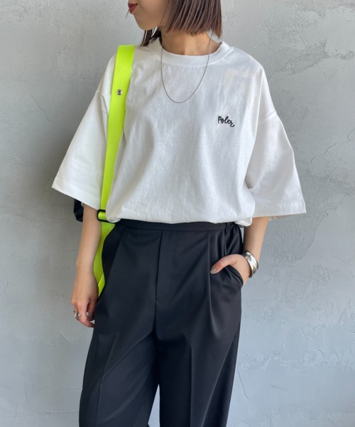 tシャツ 「POLeR/ポーラー」 別注 POPPY フラワーバックプリント ショートスリーブTシャツ レディース メンズ セール】[POLeR/ポーラー] 別注 POPPY フラワーバックプリント