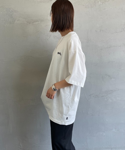tシャツ 「POLeR/ポーラー」 別注 POPPY フラワーバックプリント ショートスリーブTシャツ レディース メンズ POLeR tシャツ 「POLeR/ポーラー」 別注 POPPY フラワーバック