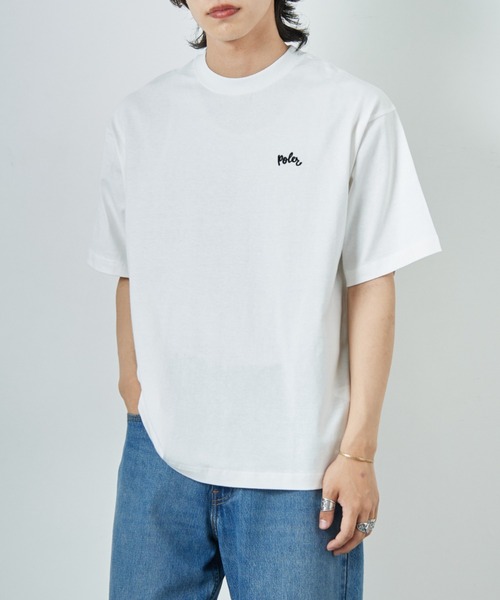 POLeR tシャツ 「POLeR/ポーラー」 別注 POPPY フラワーバック