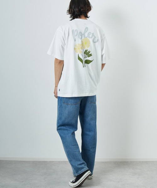 tシャツ 「POLeR/ポーラー」 別注 フラワー バックプリント ショートスリーブTシャツ レディース メンズ セール】[POLeR/ポーラー] 別注 フラワー バックプリント