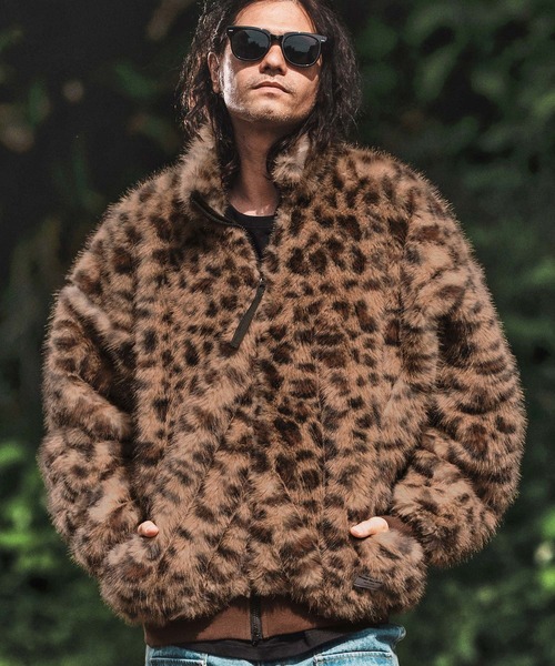 WONDER WALL MOTEL コート ジャケット mj10802- LEOPARD FUR JKT