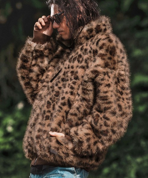 WONDER WALL MOTEL コート ジャケット mj10802- LEOPARD FUR JKT