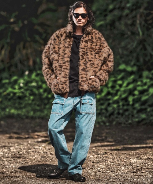 WONDER WALL MOTEL コート ジャケット mj10802- LEOPARD FUR JKT