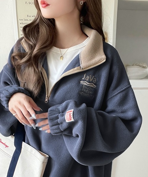 中古良品 45R ヤクコットンスムースのパフスウェット 柔・軽・暖　着心地抜群 Java トレーナー スウェット ジャバコラボ」レトロが気分。エルボ