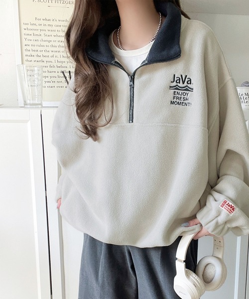 Java トレーナー スウェット 「JaVaジャバコラボ」ふんわり暖かくて