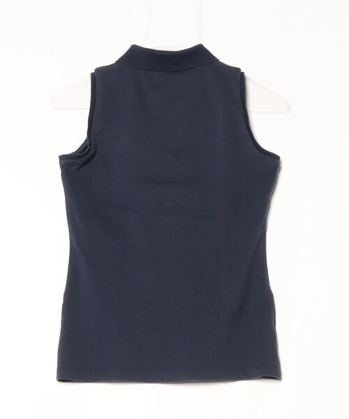 LACOSTE ノースリーブ　ポロシャツ　ネイビー　36 LACOSTE 「LACOSTE」 ワンポイントノースリーブポロシャツ 36
