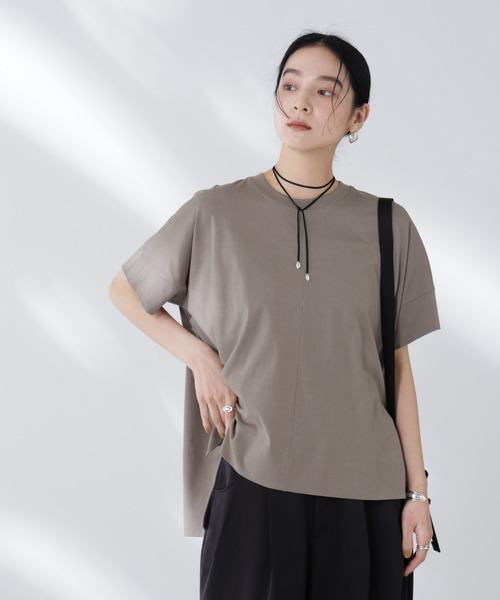 tシャツ NANOFINE強撚コットンワイドTシャツ レディース