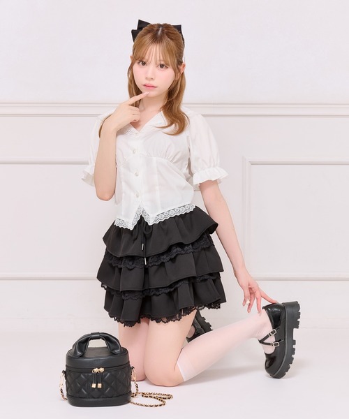 apres jour（アプレジュール） ブラウス シャツ 半袖 「French girly