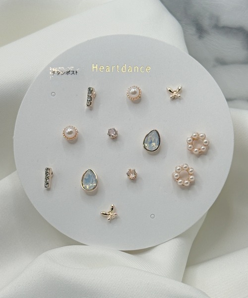 Heartdance（ハートダンス） ピアス ドロップ6ペアセットピアス